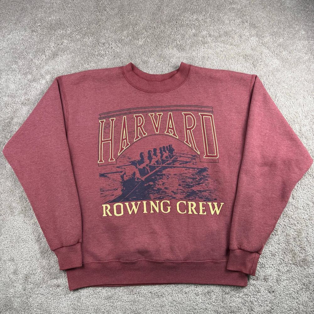 Galt Sand Harvard Rowing Crew Size XL Crimson Sweatshirt Made USA 90s Vintage